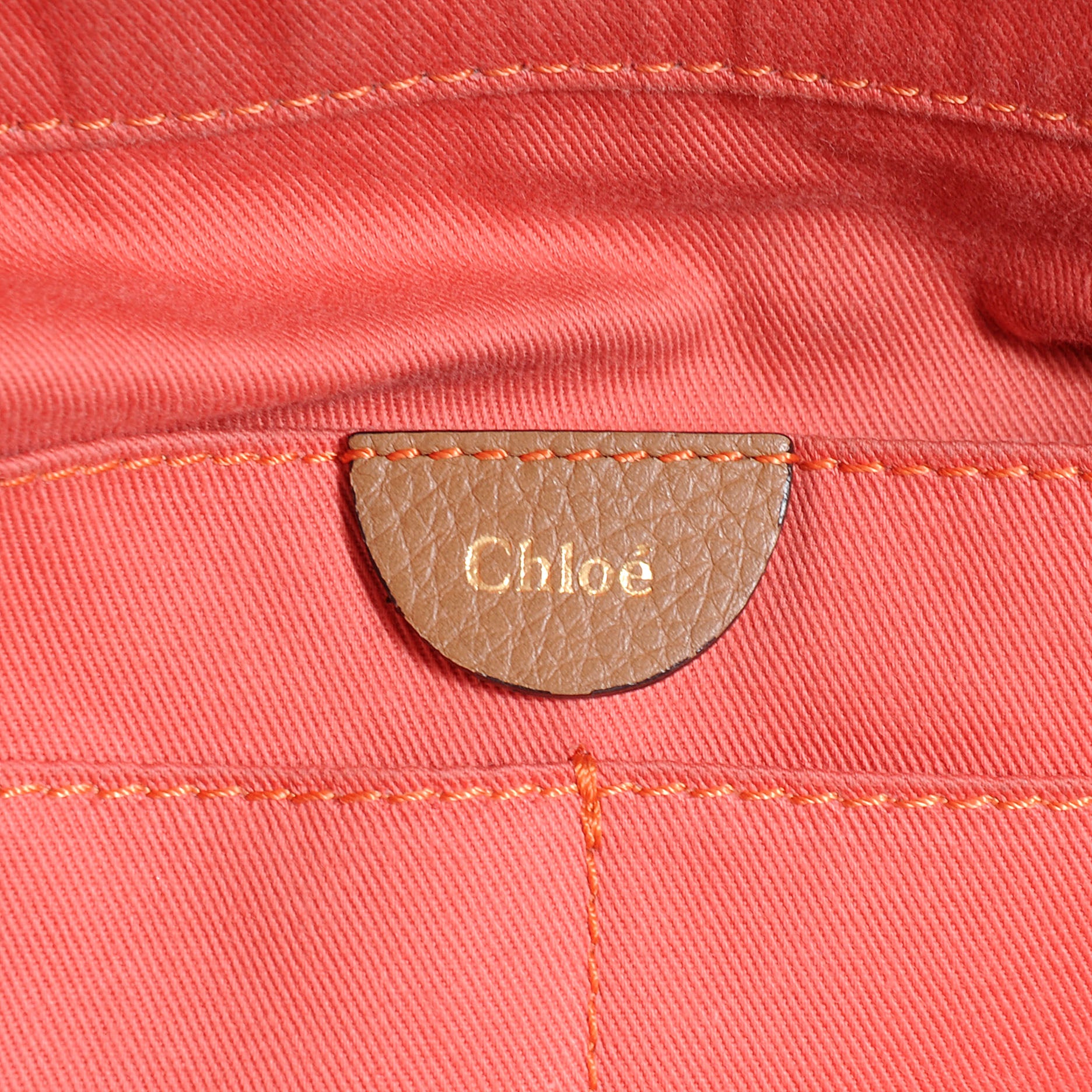 Chloe Leather Large Angie Shoulder Bag Nut 7 of 8