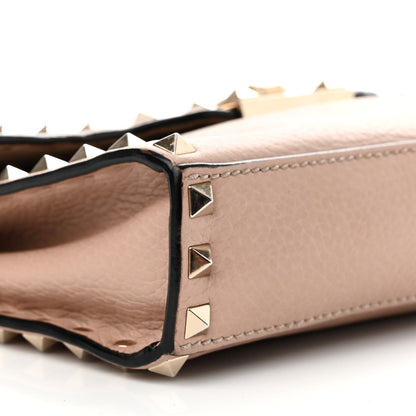 Valentino Garavani Pebbled Calfskin Medium Rockstud Flip Lock Crossbody Bag Poudre 8 of 11