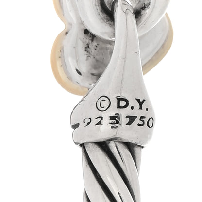 David Yurman Sterling Silver 18K Yellow Gold 3mm Cable Collectibles Heart Bracelet 4 of 4