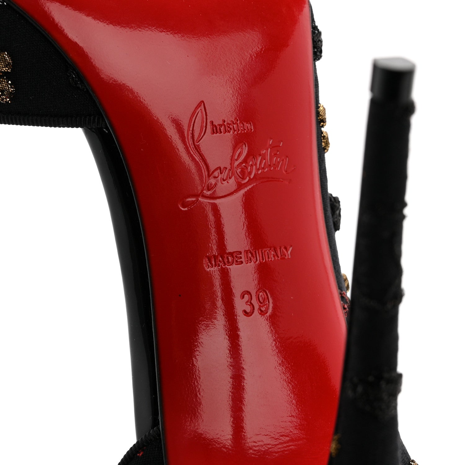Christian Louboutin Jacquard Loubi In The Sky Iriza 100 Pumps 39 Multi Black 7 of 8