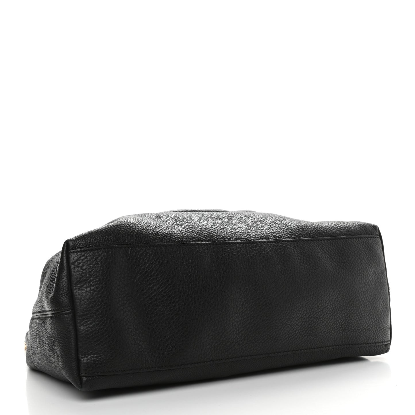 Pebbled Calfskin Medium Soho Chain Shoulder Bag Black
