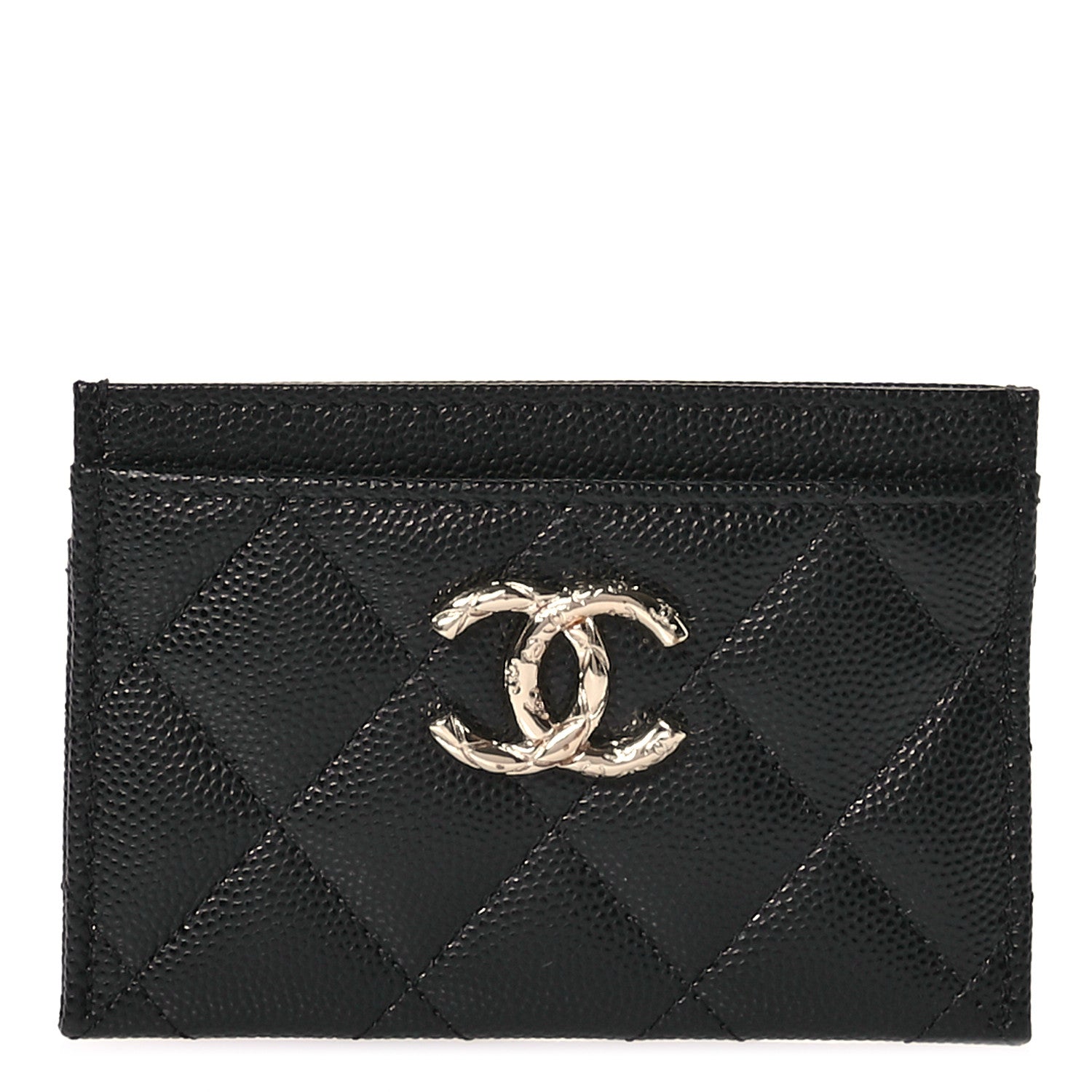 Chanel Caviar Quilted CC Card Holder Black 1 of 9