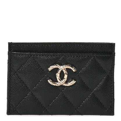 Chanel Caviar Quilted CC Card Holder Black 1 of 9