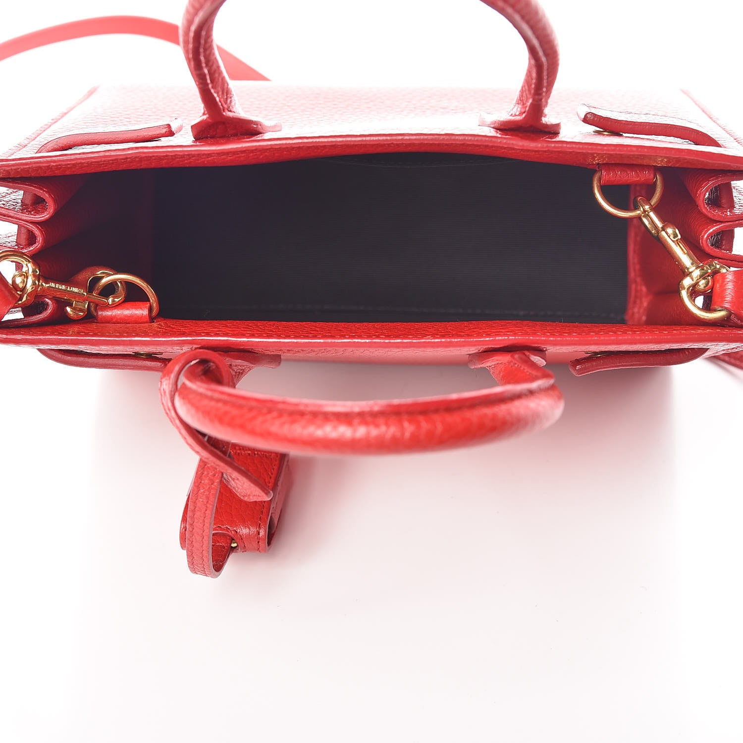 Saint Laurent Grained Calfskin Nano Sac De Jour New Red 5 of 14