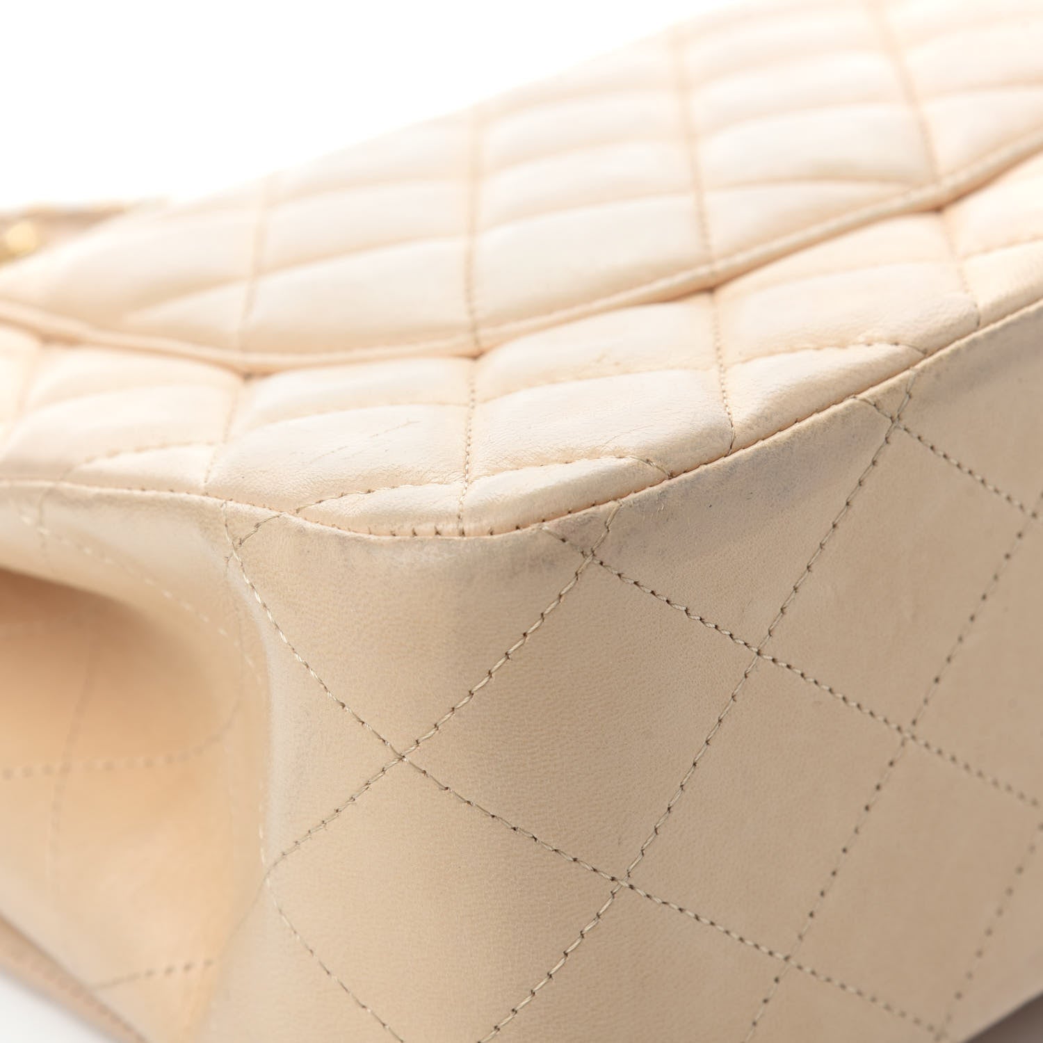 Chanel Lambskin Quilted Jumbo Double Flap Beige Clair 13 of 18