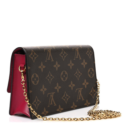 Louis Vuitton Monogram Flore Chain Wallet Fuchsia 3 of 10
