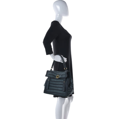 Saint Laurent Crocodile Embossed Nubuck Calfskin Medium Muse Two Green 2 of 19