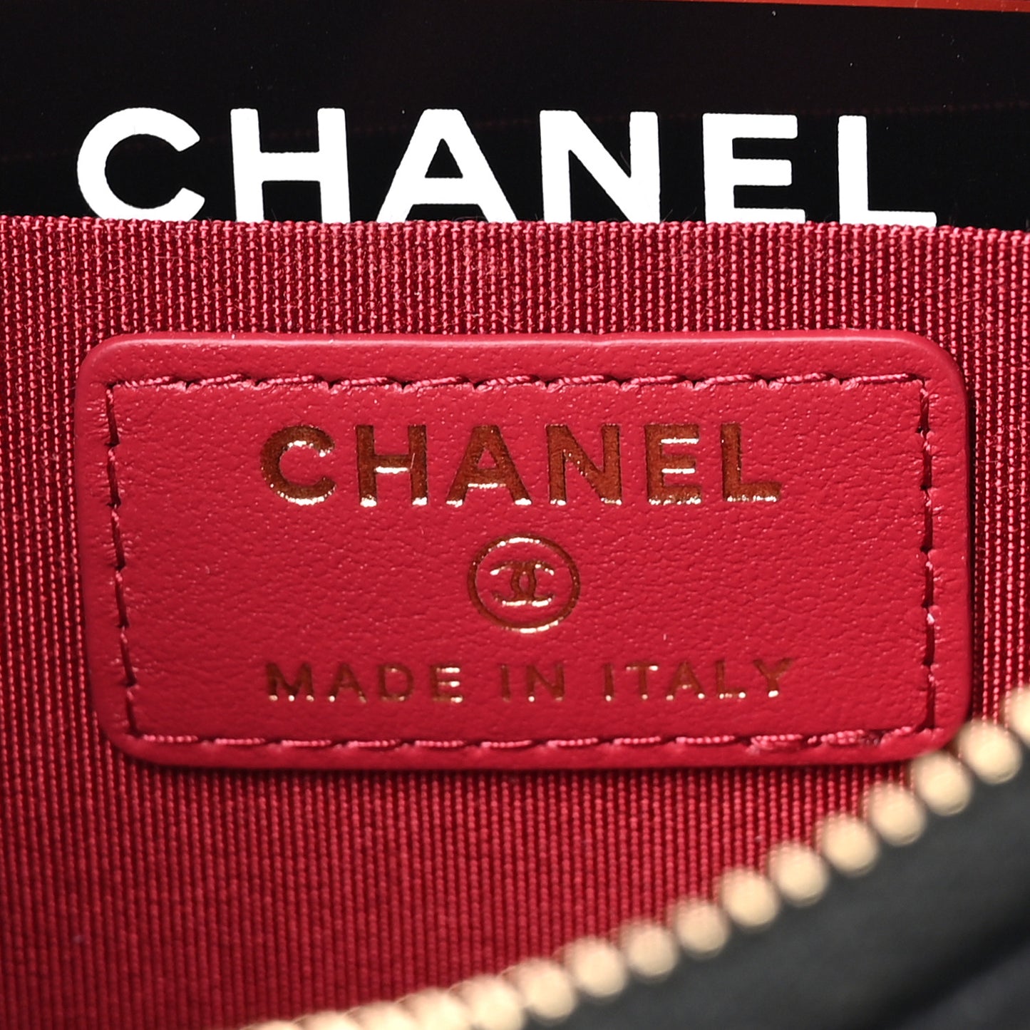 Lambskin Quilted Chanel 19 Phone and Card Holder Black