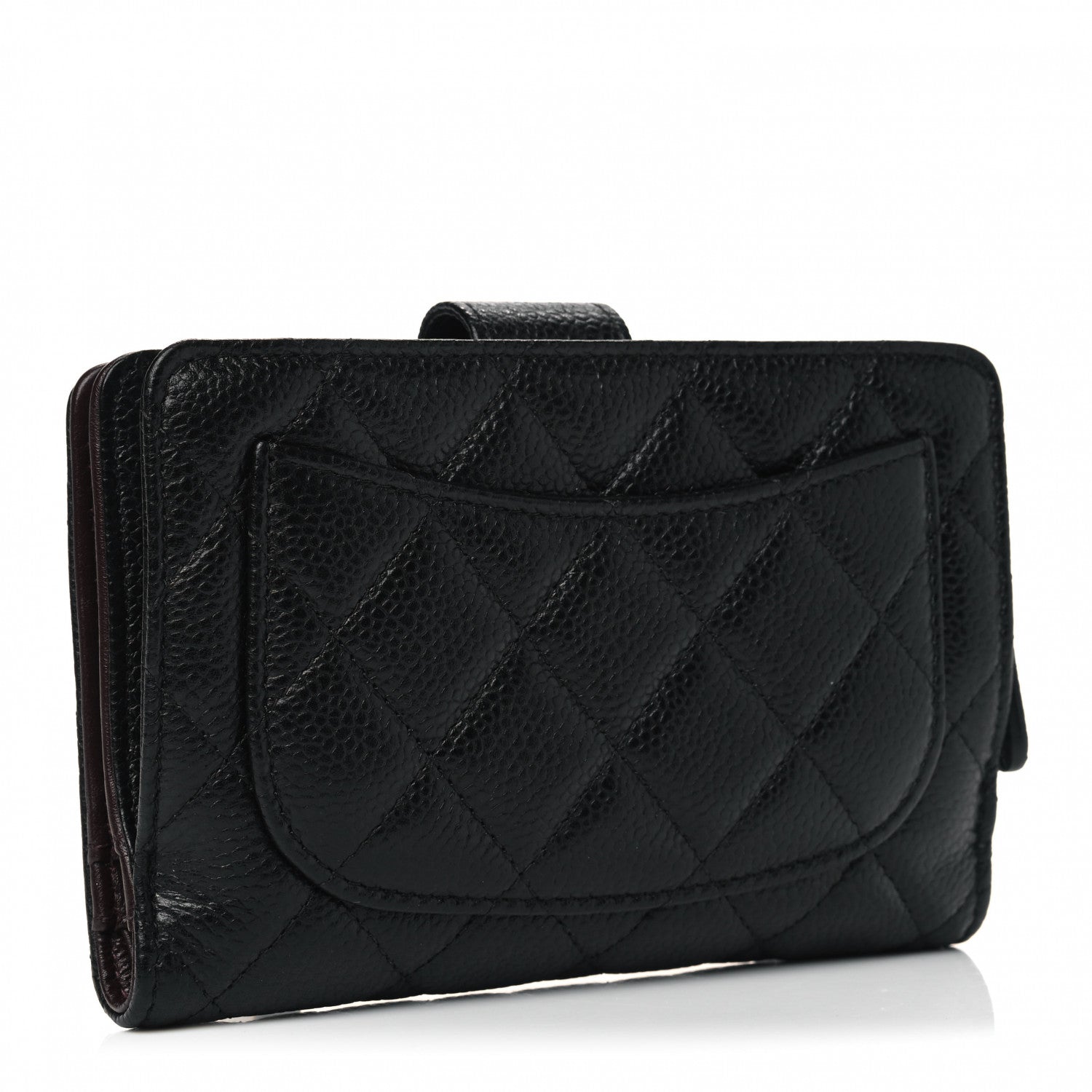 Chanel Caviar Quilted Zipped Pocket Wallet Black 2 of 8