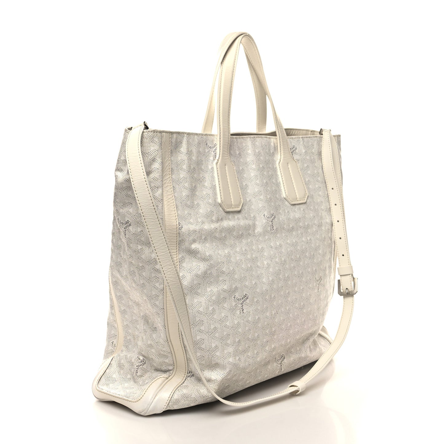 Goyardine Voltaire III Tote White