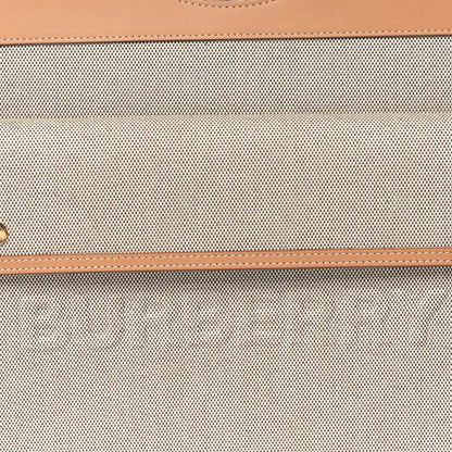 Burberry Canvas Smooth Calfskin Two Tone Medium Pocket Bag Soft Fawn Warm Sand 8 of 11