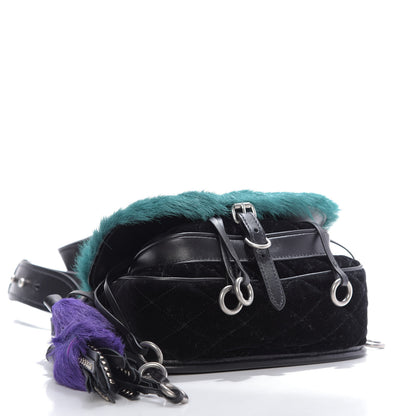 Prada Cavallino Velluto Corsaire Antic Crossbody Bag Biliardo Black 4 of 8