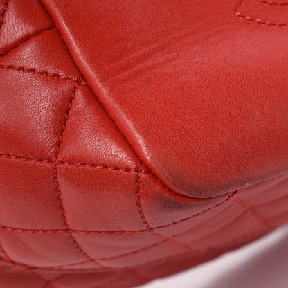 Chanel Lambskin Quilted Hobo Red 20 of 21