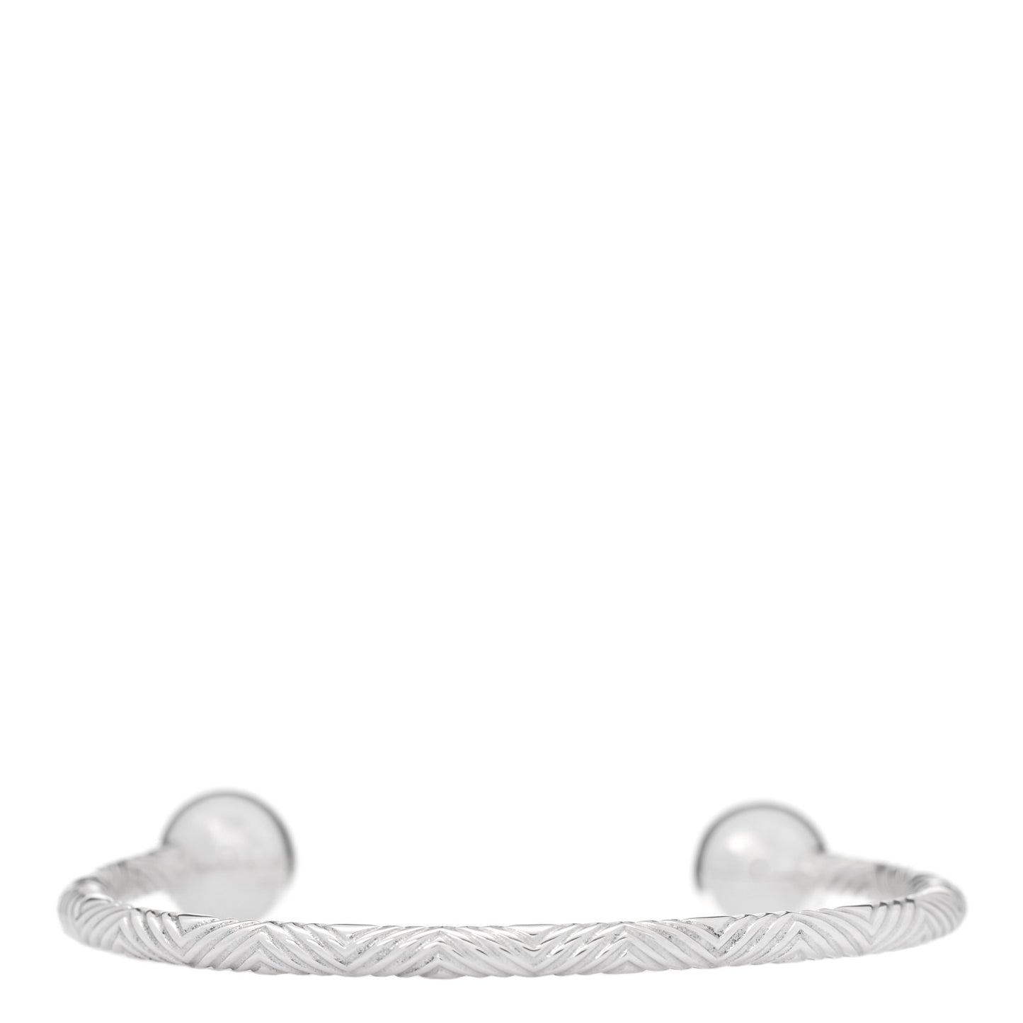 Sterling Silver Textured Barbell Cuff Bracelet