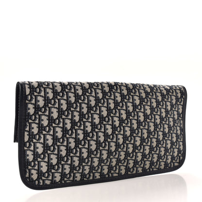 Christian Dior Oblique Fold Over Clutch Blue 2 of 6