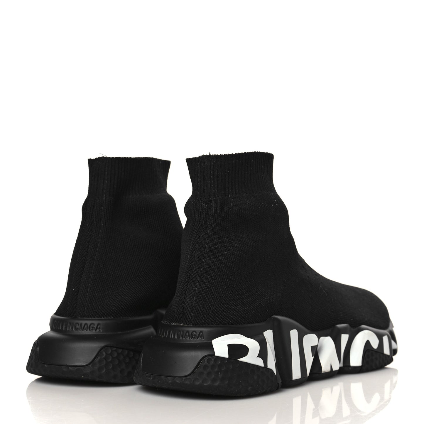 Neoprene Knit Womens Speed Graffiti Sneakers 38 Black White