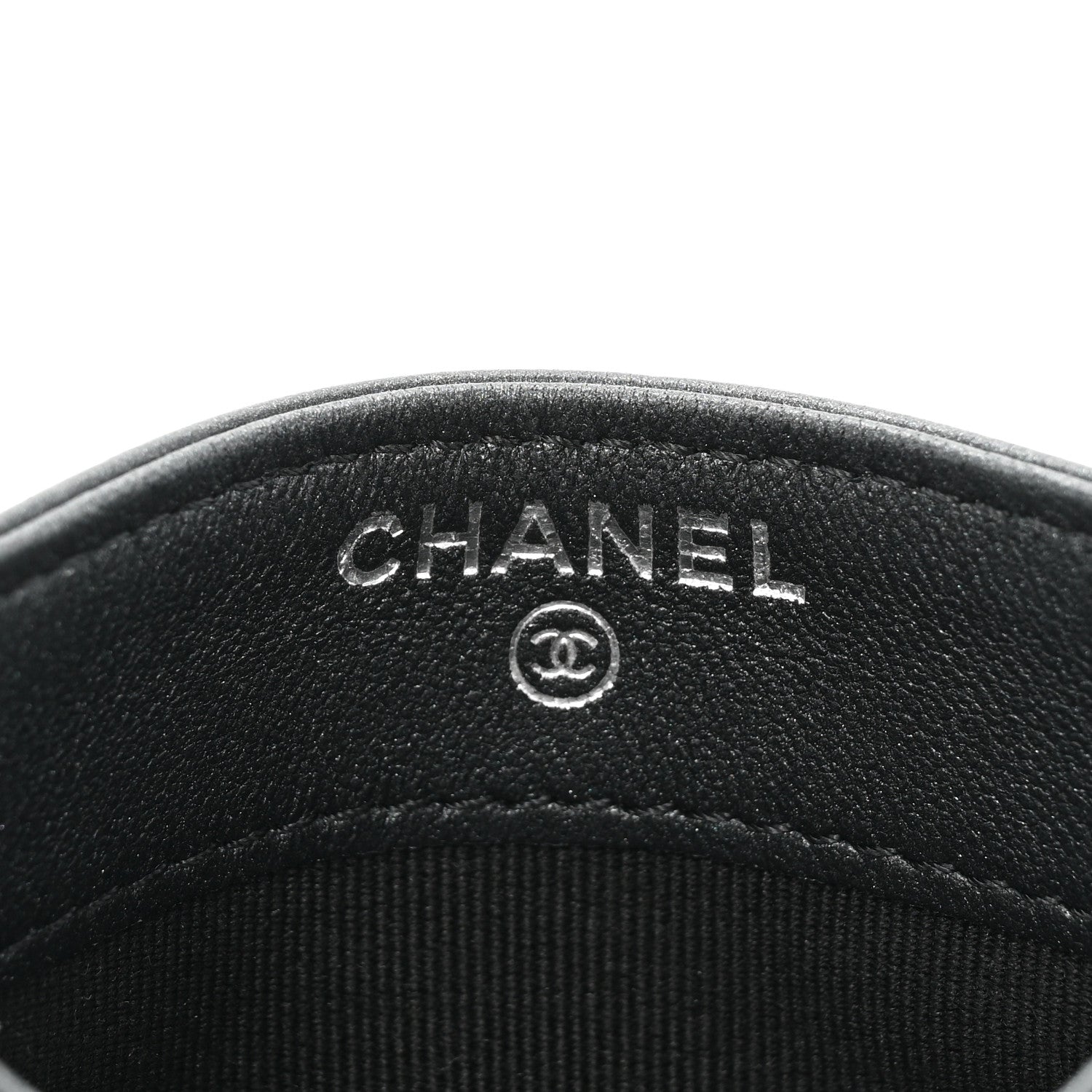 Chanel Pearly Lambskin Quilted Card Holder So Black 7 of 12