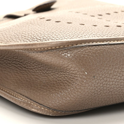 Hermes Taurillon Clemence Evelyne PM Etoupe 8 of 9