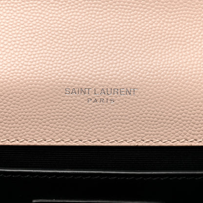 Saint Laurent Grain De Poudre Medium Monogram Kate Satchel Marble Pink 8 of 11