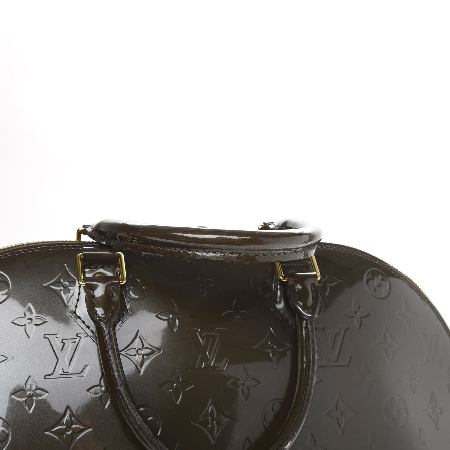 Louis Vuitton Vernis Alma GM Vert Bronze 13 of 22