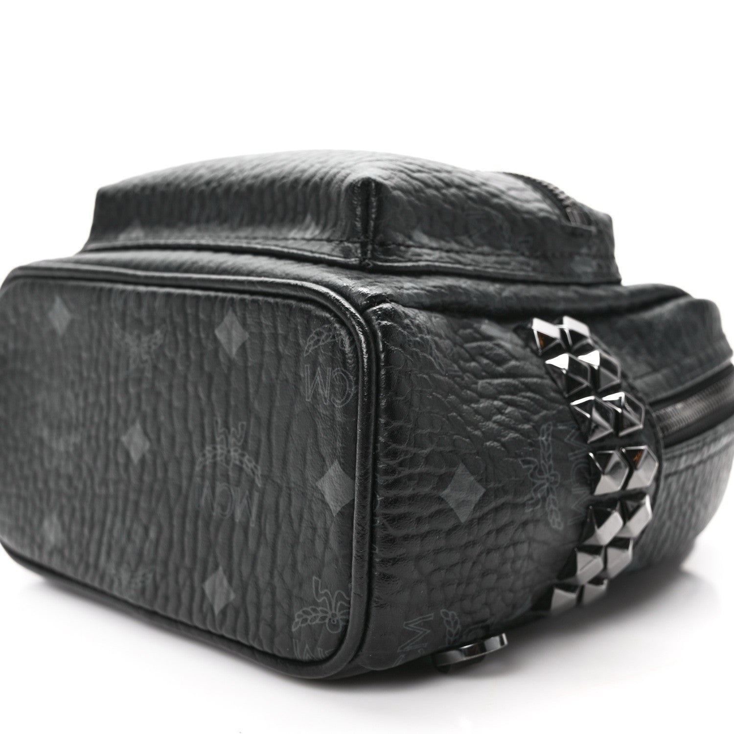 MCM Visetos Side Stud X-Mini Stark Bebe Boo Backpack Black 11 of 13