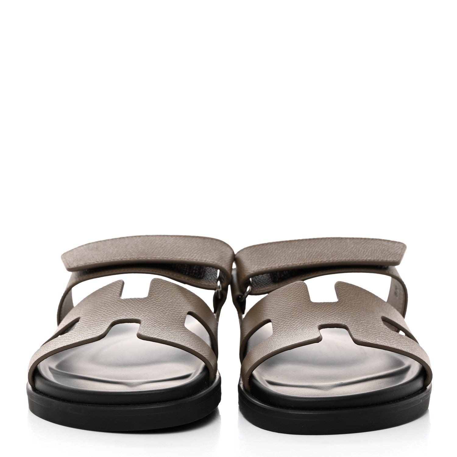 Hermes Epsom Womens Chypre Sandals 36 Etoupe 2 of 9