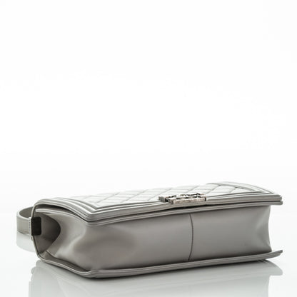 Chanel Calfskin Quilted New Medium Boy Grey 4 of 9