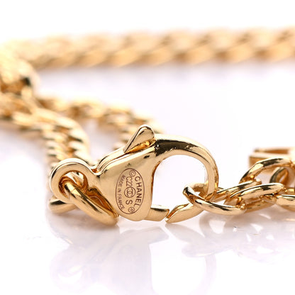 Chanel Metal Resin Chain CC Choker Gold Pink 5 of 7