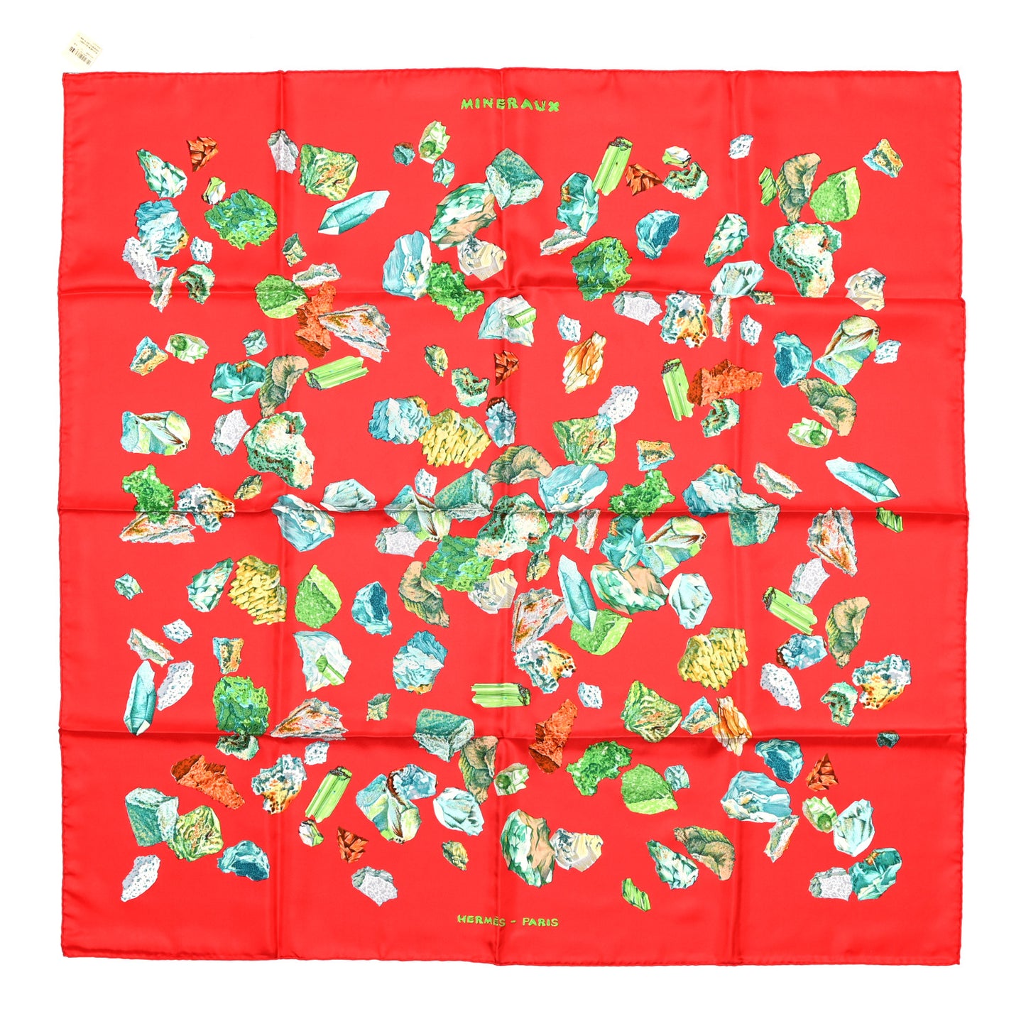 Silk Mineraux Scarf 90 Rouge Bleu Vert