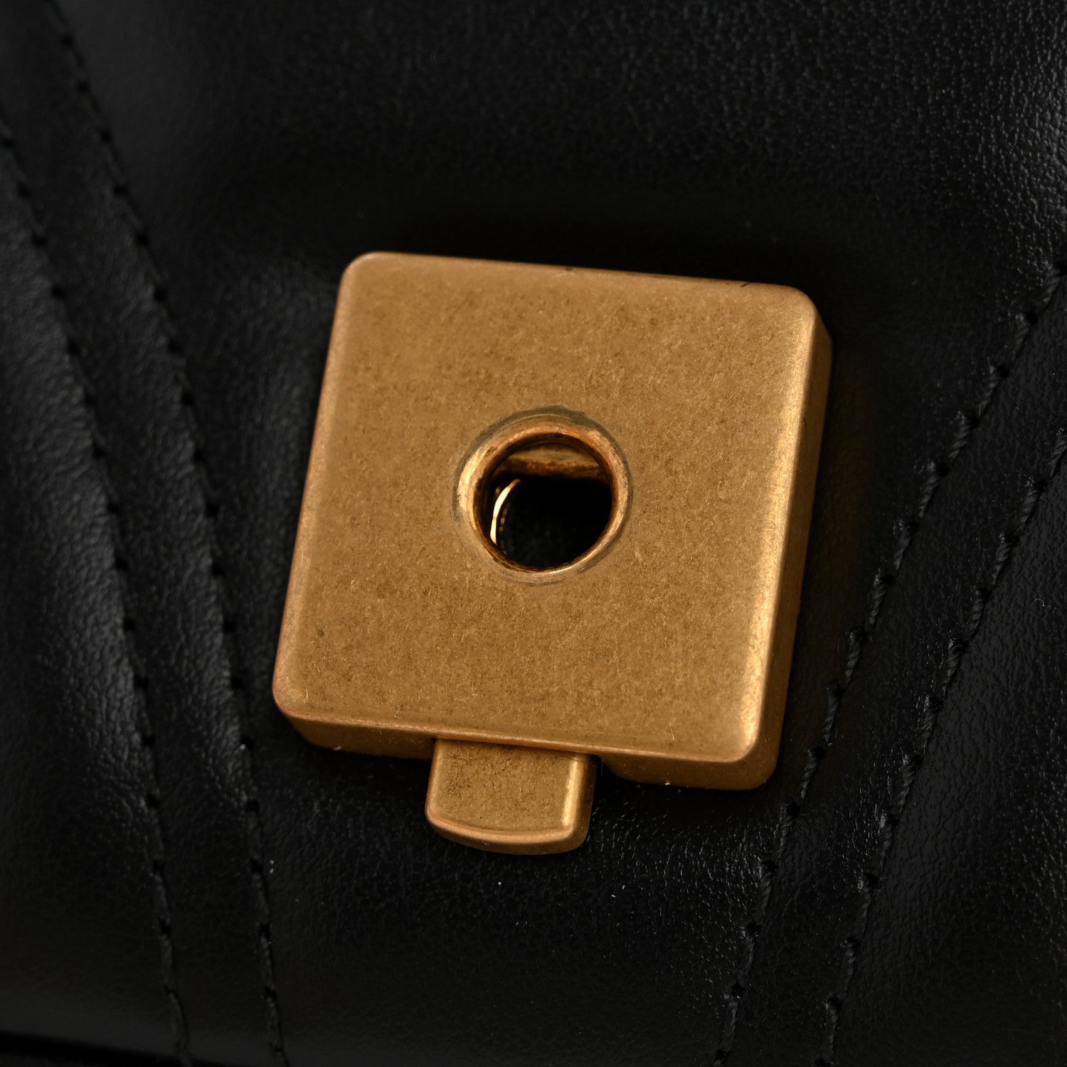 Gucci Calfskin Matelasse Small GG Marmont Shoulder Bag Black 11 of 11