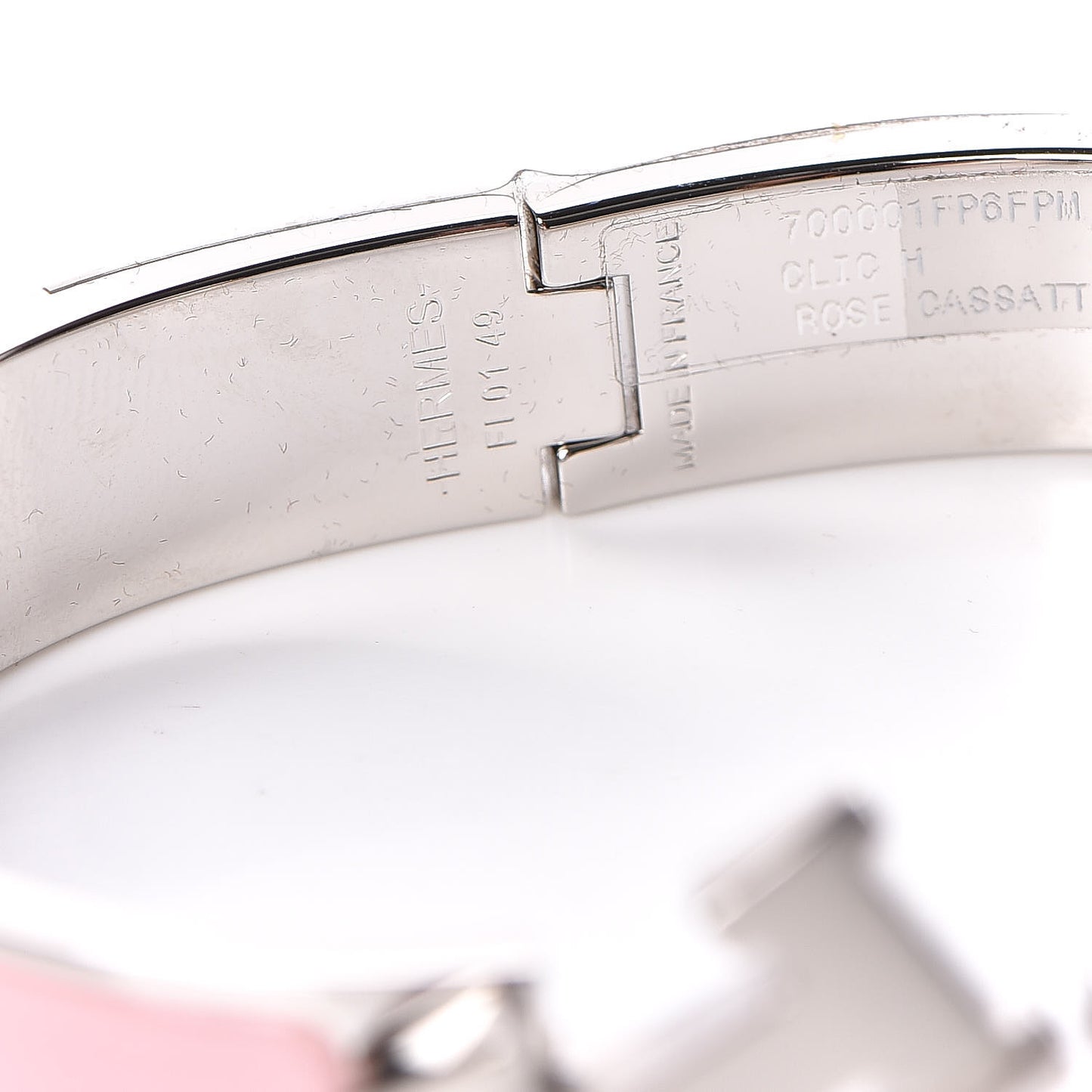 Enamel Narrow Clic Clac H Bracelet PM Rose Cassata