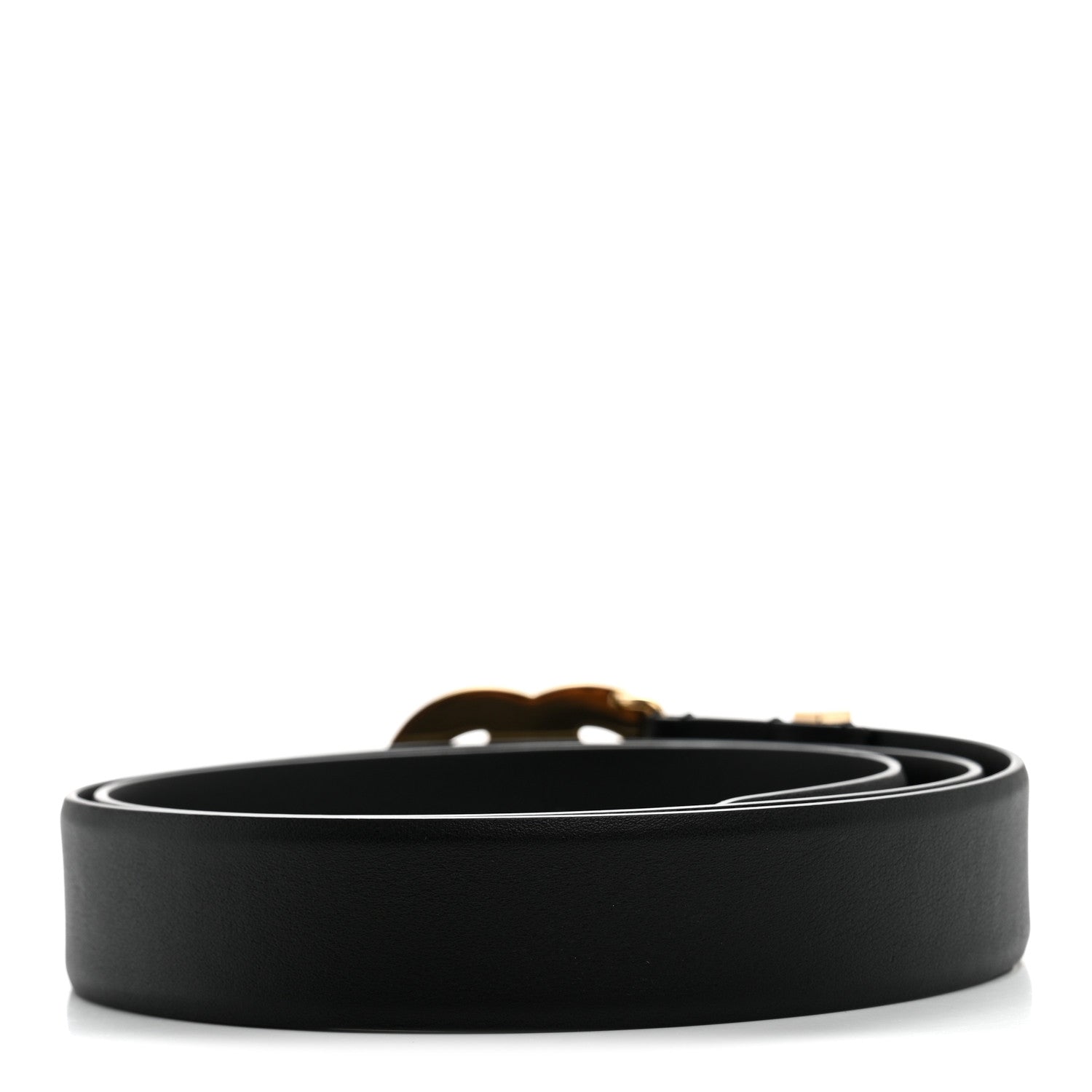 Chanel Calfskin Metal Enamel CC Belt 95 38 Black Golden 2 of 8