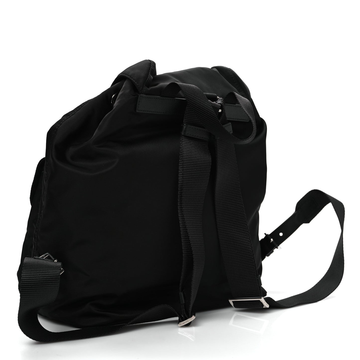 Re-Nylon Saffiano Medium Backpack Black