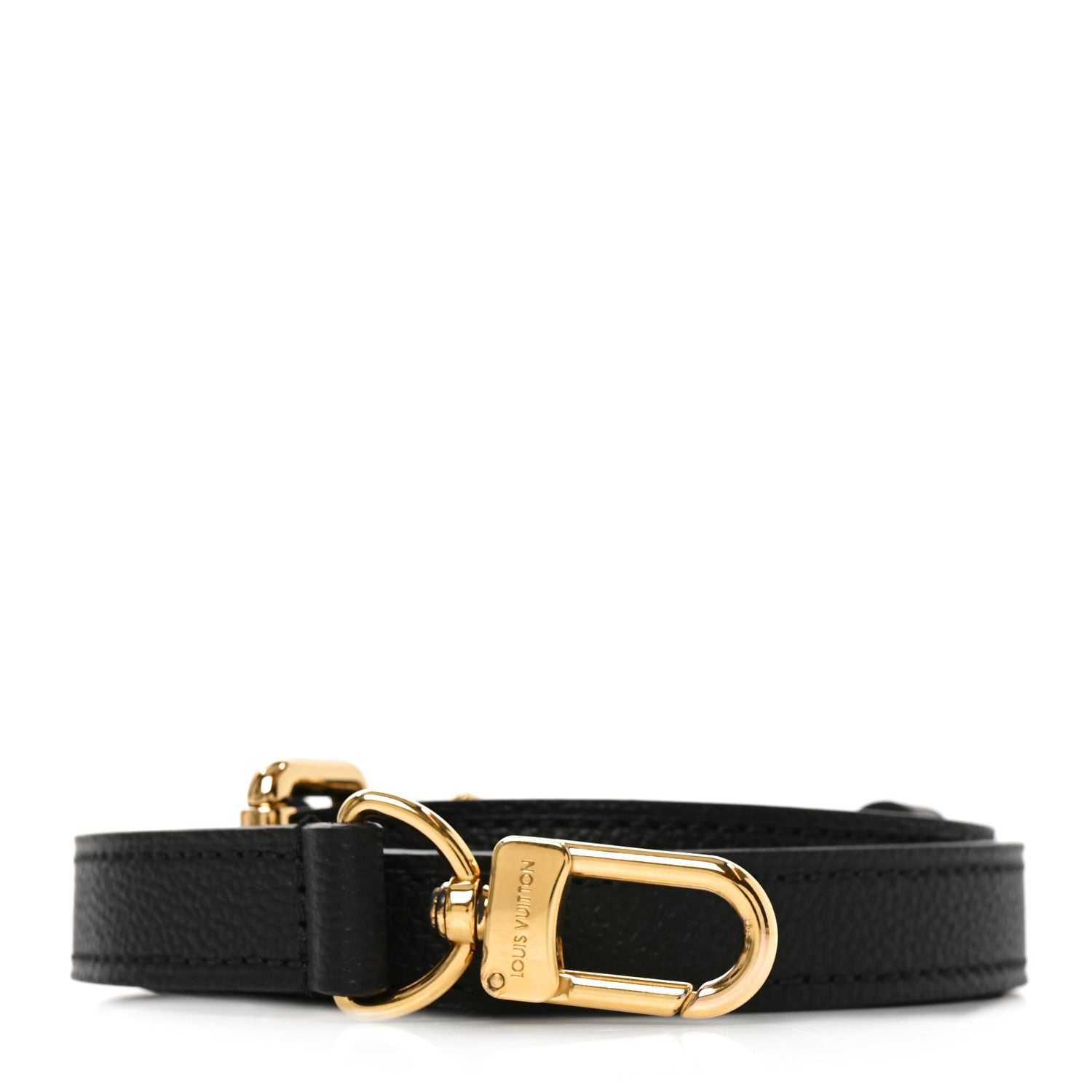 Louis Vuitton Calfskin 16mm Adjustable Shoulder Strap Black 1 of 3