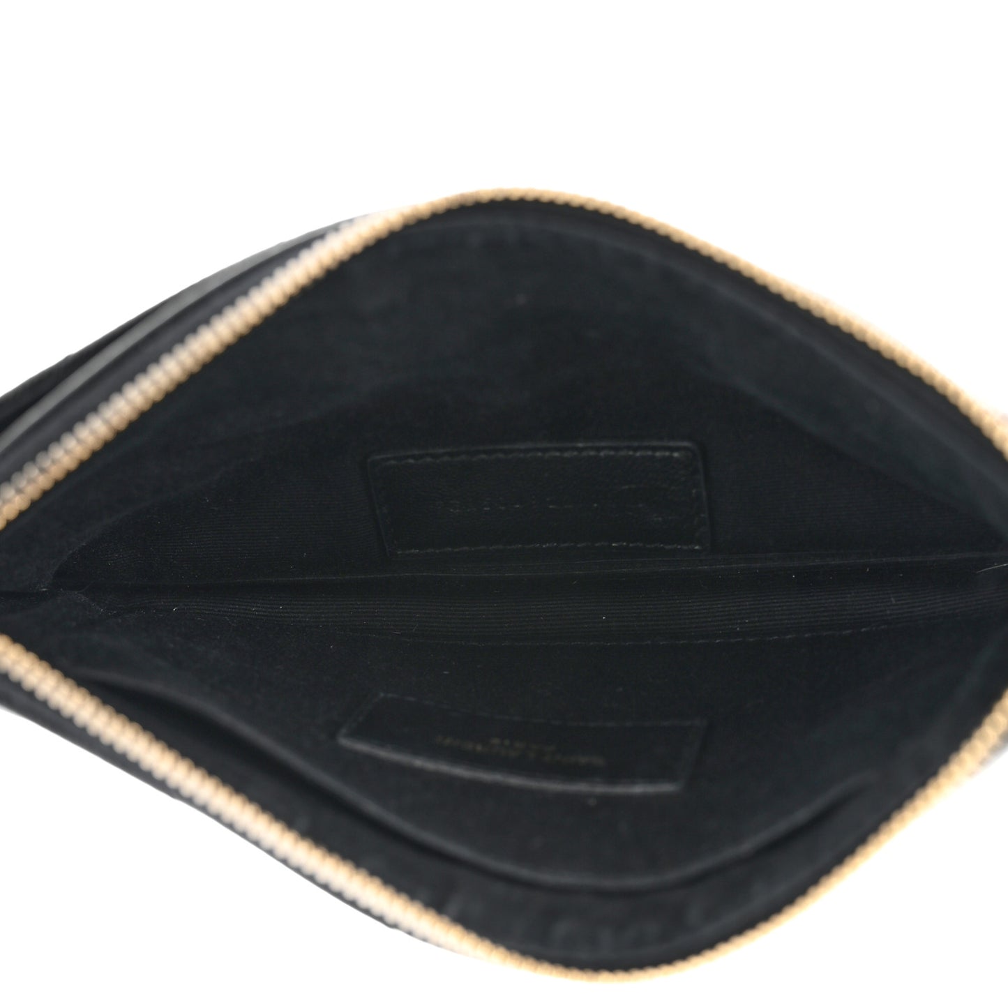 Grain De Poudre Chevron Monogram Bill Pouch Black