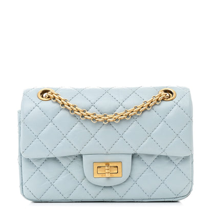 Chanel Aged Calfskin Quilted 2.55 Reissue Mini Flap Light Blue 1 of 11