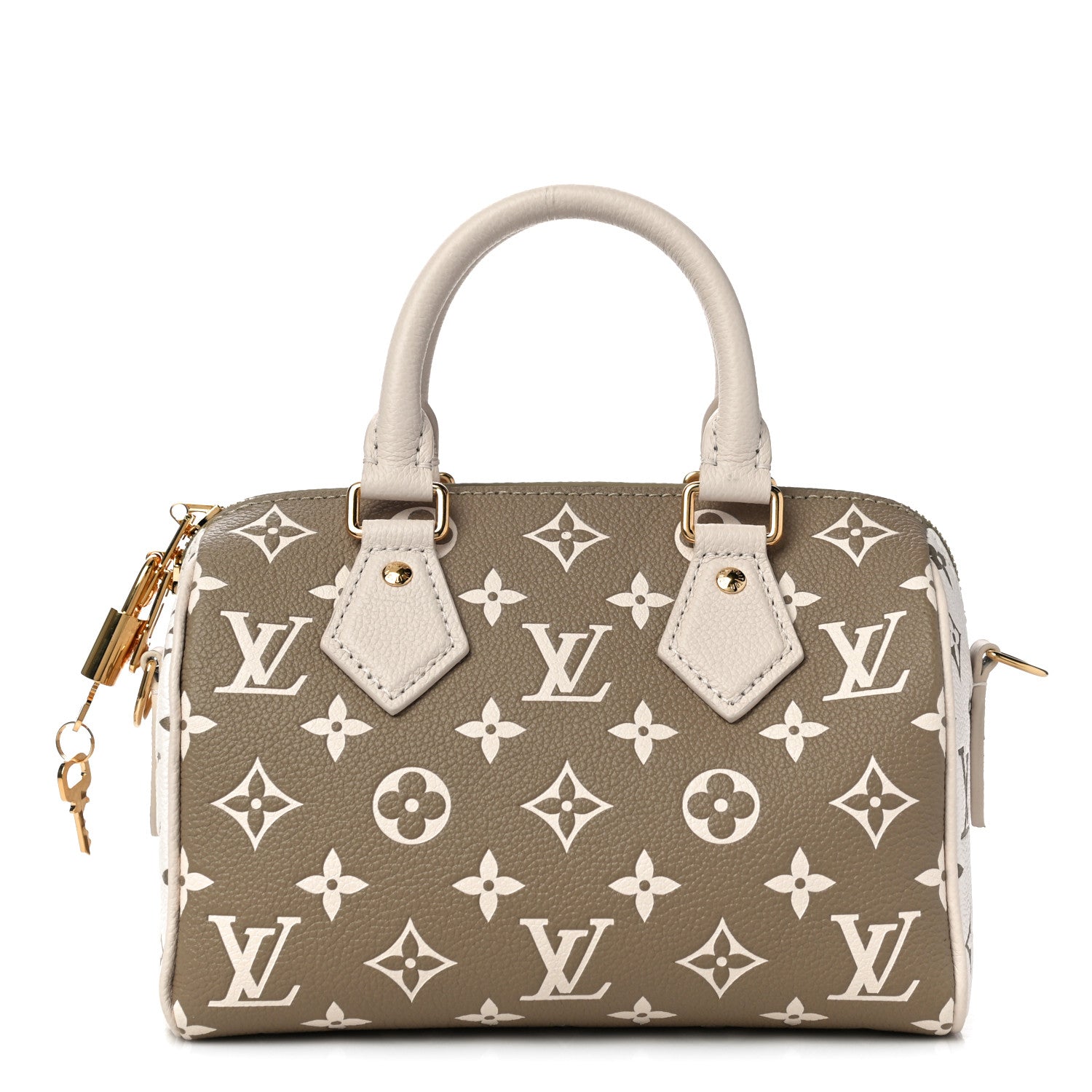 Louis Vuitton Empreinte Monogram Spring in the City Speedy Bandouliere 20 Kaki Beige Cream 1 of 9