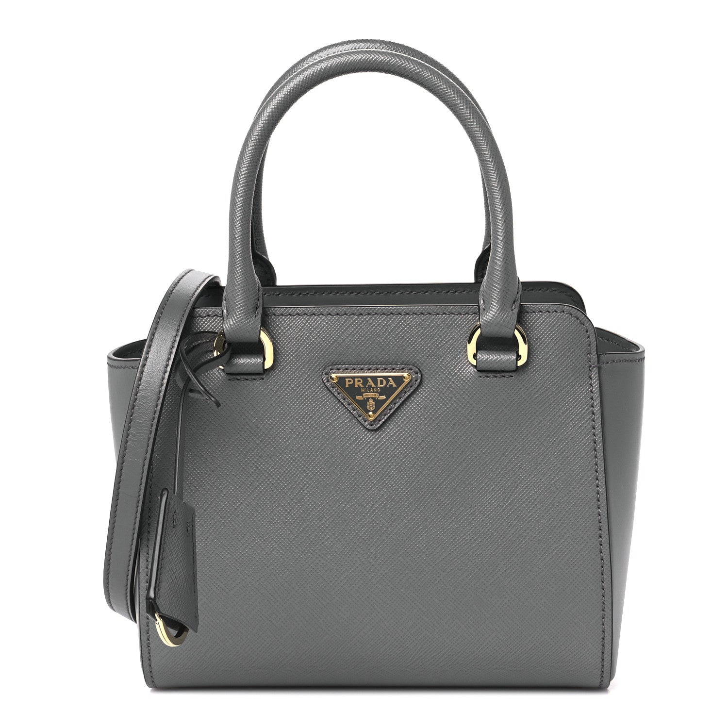 Prada Saffiano Soft Calfskin Zippered Tote Marmo 1 of 10