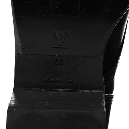 Louis Vuitton Calfskin Monogram Metropolis Flat Ranger Boots 39 Black 9 of 9