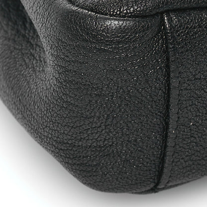Saint Laurent Sheepskin Matelasse Chevron Monogram Medium College Bag Black 9 of 11