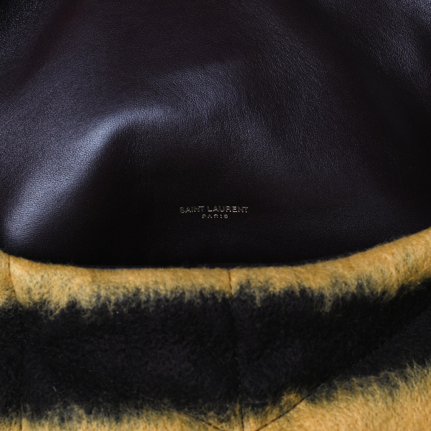 Saint Laurent Tie Dye Wool Quilted Small Loulou Puffer Monogram Chain Satchel Yellow Pacific Blue Dark Pecan 7 of 21