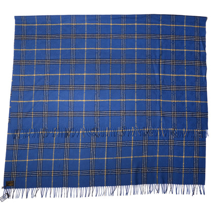 Louis Vuitton Wool Plaid Masai Tartan Rug Shawl Blue 3 of 4