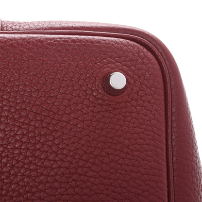 Hermes Taurillon Clemence Swift Picotin Lock 22 MM Rouge H Brique 12 of 14