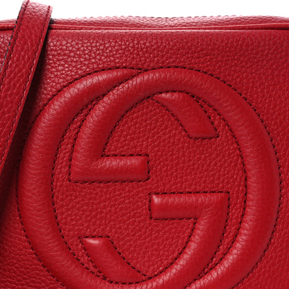 Gucci Pebbled Calfskin Small Soho Disco Bag Vibrant Red 8 of 11
