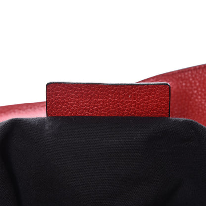 Alexander McQueen Pebbled Calfskin Small Skull Padlock Zip Around Tote Red 6 of 22