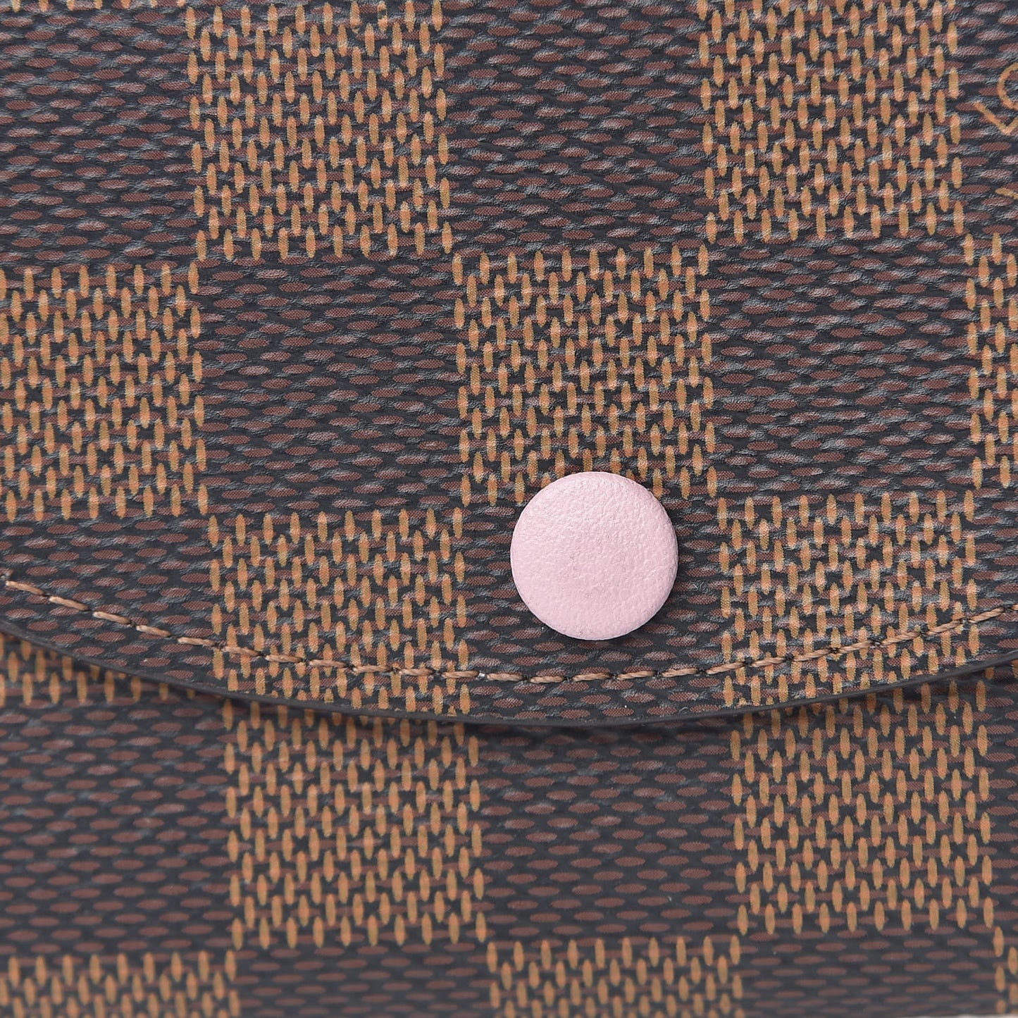 Damier Ebene Rosalie Coin Purse Rose Ballerine