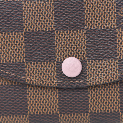Louis Vuitton Damier Ebene Rosalie Coin Purse Rose Ballerine 8 of 8