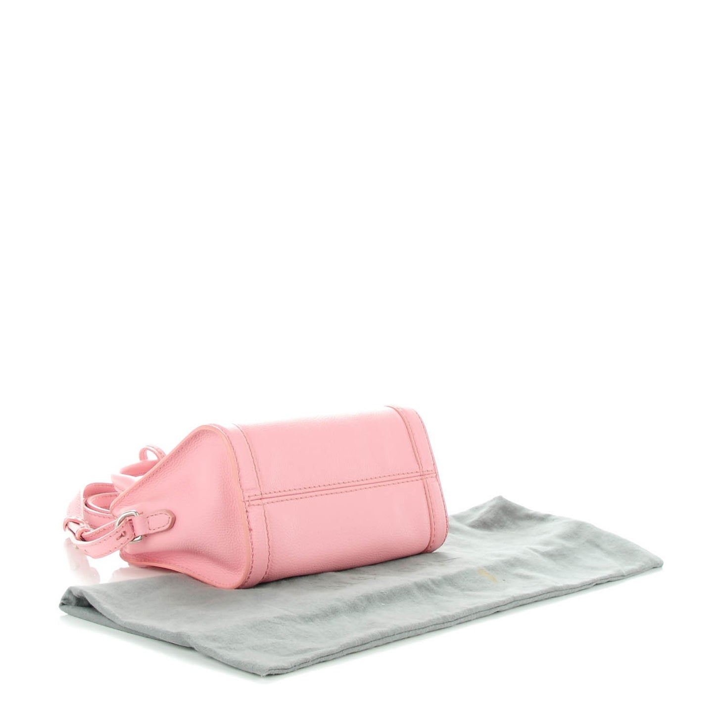 Pebbled Calfskin Mini Padlock Geisha Pink