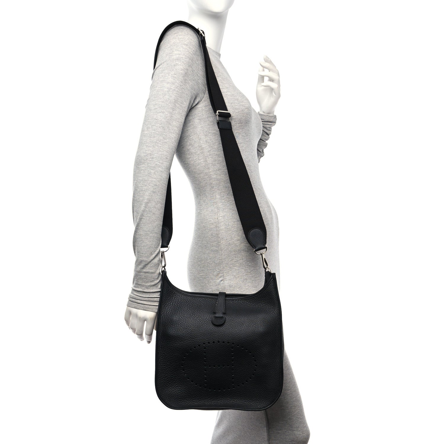 Hermes Taurillon Clemence Evelyne II PM Black 2 of 12