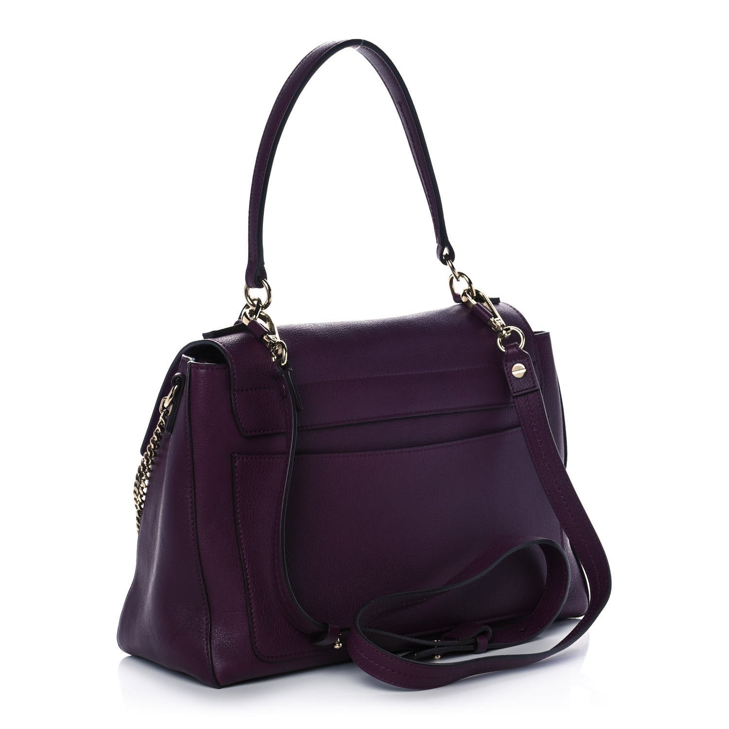 Calfskin Medium Faye Day Shoulder Bag Intense Violine